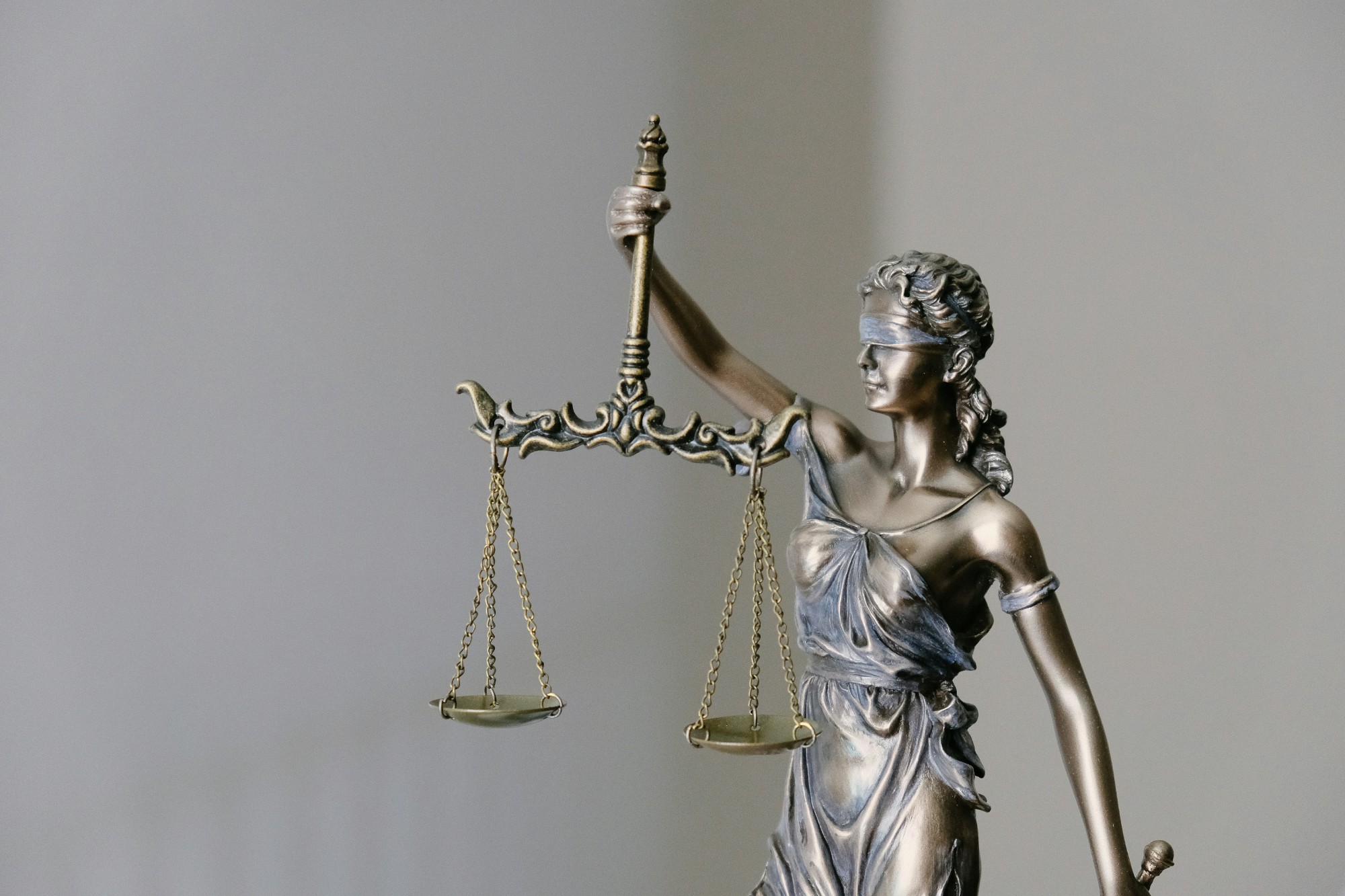 Statue of Lady Justice with scales